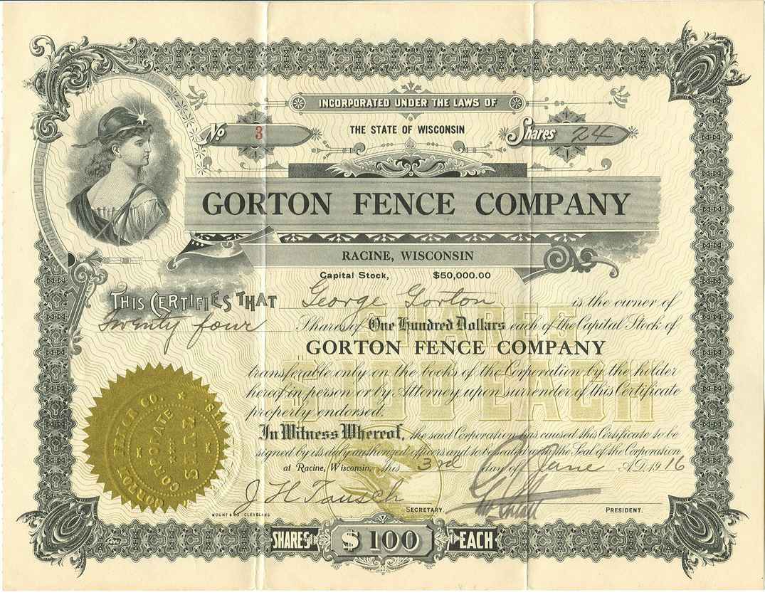 shares certificates